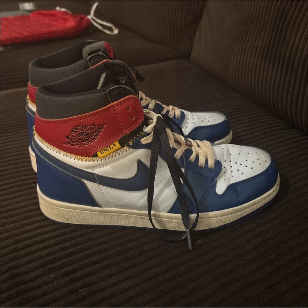 Air Jordan1 High-Top Sneakers - Blue, Red, White, Black replicas